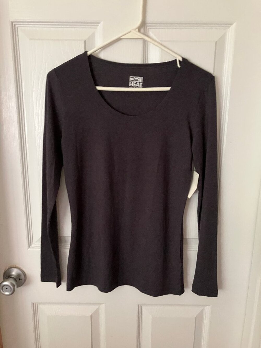 32 Degrees Heat women's Knit Thermal Top/Blouse Long slvs HT Violet color Size M